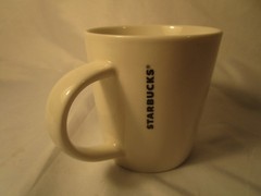 STARBUCKS 14 OZ GREEN SIREN MERMAID LOGO WHITE D HANDLE COFFEE MUG CUP