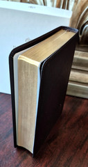 ESV Large Print Compact Bible, Red Letter (Buffalo Leather, Deep Brown) NEW