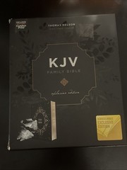 KJV Family Bible, Black Ornate, Red Letter Edition, Comfort Print Nelson