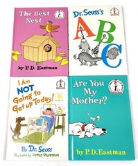 Dr Seuss Beginner 8 Hardcover Books Bundle + 21” Kohl’s Cat in the Hat Plush EUC