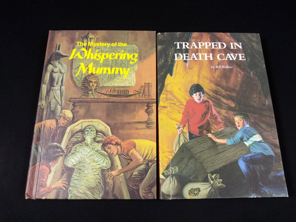Vintage 80s Just For Boys Book Lot of 2 Weekly Reader Mystery Hardcover YA