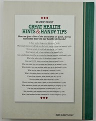 Great Health Hints & Handy Tips (Reader’s Digest General Books) – 1994