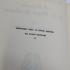 Scaramouche Rafael Sabatini 1921 Hardcover Embossed Cover Purple