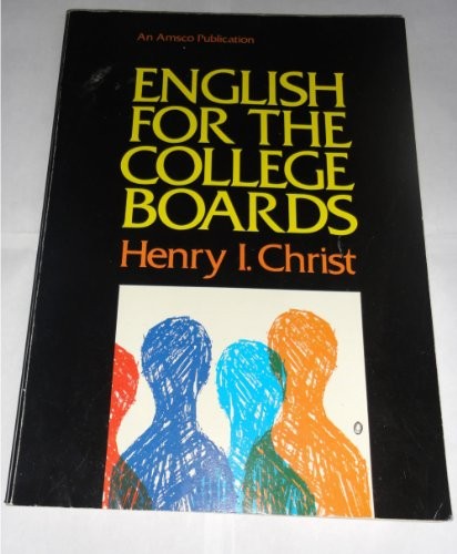 ENGLISH FOR THE COLLEGE BOARDS 1995 By Henry Christ *Excellent Condition*