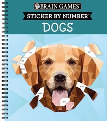 Brain Games – Sticker by Number: Dogs (28 Images to Sticker)
