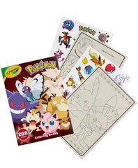 Pokémon 288 Page Coloring Book With Stickers Plus Get 16 Jumbo Crayola Colors
