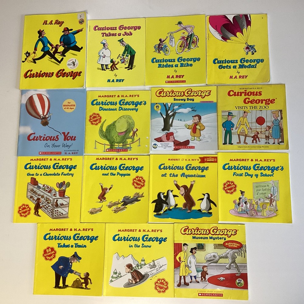 Curious George Preschool Kindergarten 1st Grade 15 Children’s Picture Book Lot