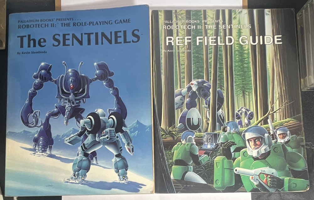 Robotech II The Sentinels RPG + REF Field Guide Palladium Books 1988 1990 Print