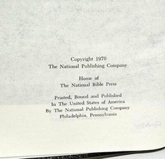 Holy Bible Red Letter Concordance Edition 1970 National Bible Press