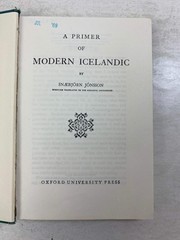 A Primer of Modern Icelandic by Jonsson Ex-library 1966 HC