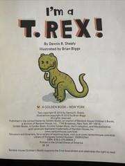 Vintage A Little Golden Book I’m A T. Rex! 2010 #5363