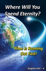 English(KJV) BIBLE Gospel Tracts, Pack of 40 Units in 4 Covers, 12 Pages Each.