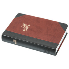German Bible, Die Bibel, Schlachter 2000, Imitation Leather, Brown Black 2-toned