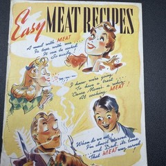 Vintage „Easy Meat Recipes” Cookbook 1940’s 39 pages beef pork lamb