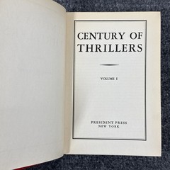 Antique Century of Thrillers Book Lot Vol 1 & 2 President Press 1937