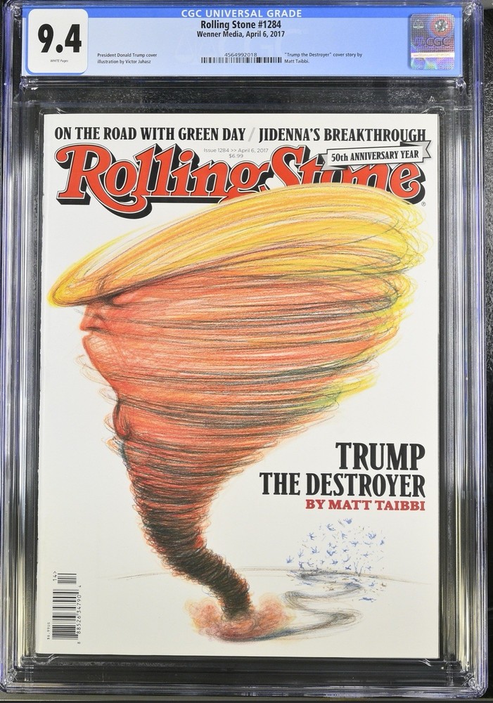 ROLLING STONE MAGAZINE 2017 PRESIDENT DONALD TRUMP THE DESTROYER MAGA CGC 9.4