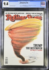 ROLLING STONE MAGAZINE 2017 PRESIDENT DONALD TRUMP THE DESTROYER MAGA CGC 9.4