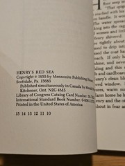 Henry’s Red Sea by Barbara Smucker PB 1955 Herald Press Very Mennonite Very Good