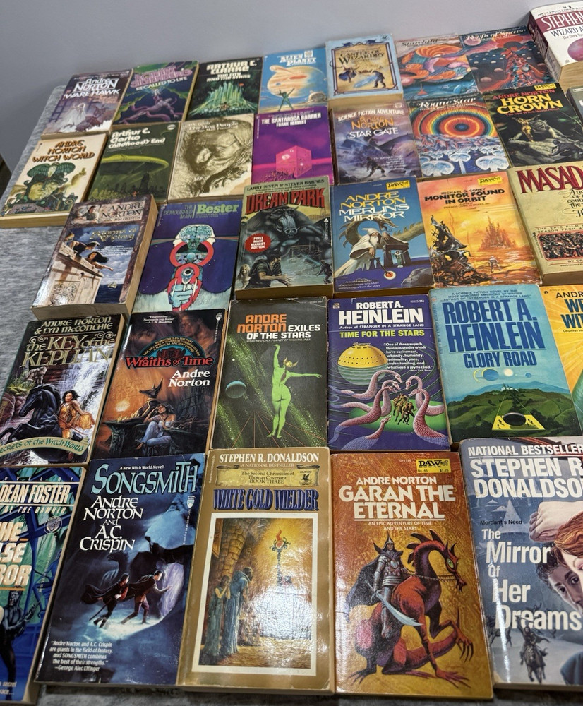 Vintage Sci-Fi & Fantasy Paperback Heinlein, Asimov, Norton, Clarke (40+ Books)