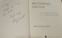 2016 Becoming Nicole by Amy Ellis Nutt SIGNED Softcover Book 296 Pages RARE!!