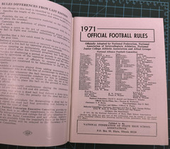 Vintage 1971 Football Rules & Case Books National Alliance NFHS High School