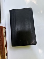 Lot 3 Bibles Leather Vtg King James + ABR + Compact Thinline Go Anywhere Black