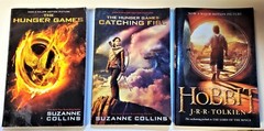 The Hunger Games, Hunger Games: Catching Fire, and The Hobbit Soft Cover Books 