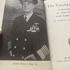 Signed The Two-Ocean War by Samuel Eliot Morison US Navy WWII Hardcover 1963 VTG