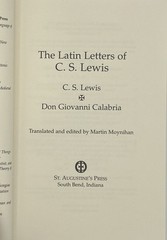 The Latin Letters of C. S. Lewis (1998 Paper) Text Translation Christian Oxford