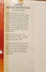 Gods Men and Monsters from Greek Myths by Michael Gibson 1st Ed 1977 HCDJ ex lib