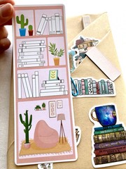 Blind Date With A Book Bookish Gift Bookmark Stickers fiction mystery Book Lover