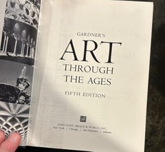 ART THROUGH THE AGES Fifth Edition, Hardcover, HUGE – 5 pounds! 802 pgs., ©1970