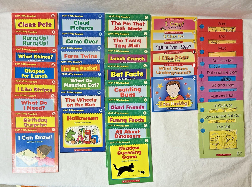 Lot Of 42 First Little Readers, Little Leveled Readers and Bob Books Pre-School+