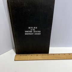 Antique Law Book: Rules of the of the United States District of South Dakota1914