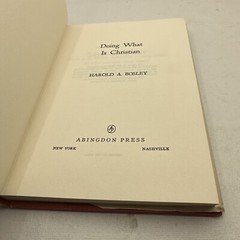 Doing What Is Christian by Harold Augustus Bosley (1960, Hardback)