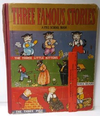 Vintage THREE FAMOUS STORIES Three Little Kittens Three Bears Three Pigs 1941
