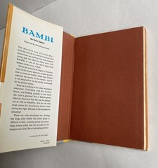 Bambi by Felix Salten (1956) HC/DJ Girard Goodenow Junior Deluxe Edition
