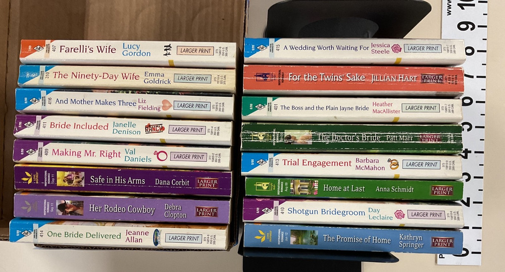 Larger Print PB Lot of 16 Jeanne Allan, Val Daniels, Emma Goldrick, Day Leclaire