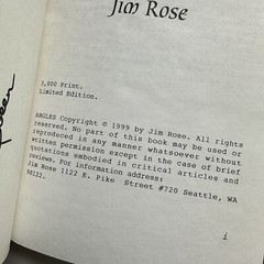 ANGLES by JIM ROSE Circus Paperback Signed Bebe Lifto Rubber Dude + Snake Oil