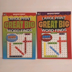 2 LARGE PRINT GREAT BIG Word Finds Kappa Puzzle Books Volumes 214 & 215 NEW