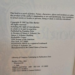 Weave World by Clive Barker Hardcover 1987