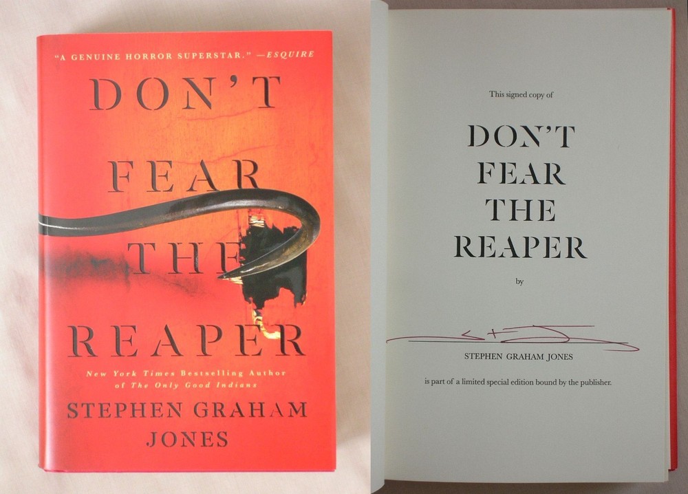 Signed 1st Ed DON’T FEAR THE REAPER Stephen Graham Jones HC/DJ INDIAN LAKE BOOK