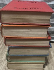 Lot of 6 Vintage Zane Grey Hardcovers – 1 w/ Dust Jacket – Harper & G&D