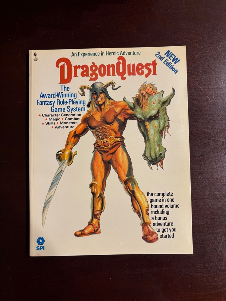 DragonQuest / NEW 2nd Edition / SPI / VTG RPG Heroic Adventure Book