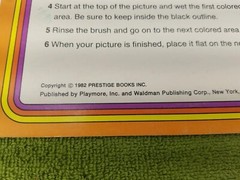 Paint with Water outer space Prestige 1982 Coloring/Activity Book 5 pages missng