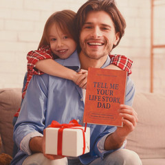 Dad Tell Me Your Life Story Leather Journal (Hardcover) – a Family Heirloom Keep