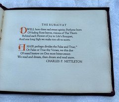 Vintage 1922 The Rubaiyat Of Omar Khayyam Suede Cover Book by Roycrofters w/ Box