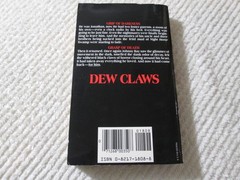 Dew Claws by Stephen Gresham 1986 1st Print Zebra Horror PB Paperback Vintage