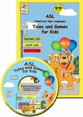 ASL Tales and Games for Kids – Leash Lane – CD-ROM, by Judy Hood – Very Good