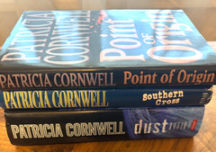 Lot of 3 Patricia Cornwell HC Books – Point Origin – Dust (Large Print)